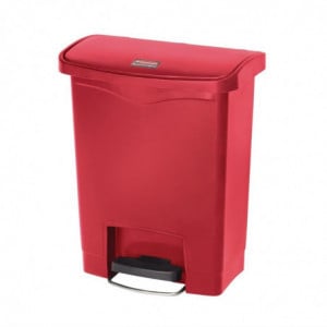 Caixote do lixo com pedal frontal Slim Jim vermelho - 30L - Rubbermaid