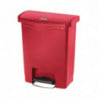 Front Pedal Slim Jim Red Trash Can - 30L - Rubbermaid