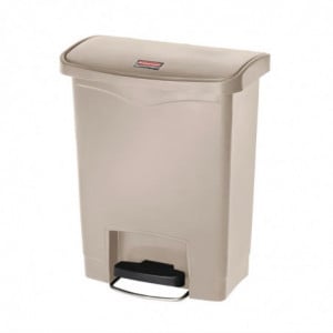 Cesto de lixo com pedal frontal Slim Jim Bege - 30L - Rubbermaid