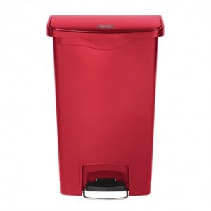 Poubelle À Pédale Frontale Slim Jim Rouge- 50L - Rubbermaid