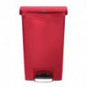 Poubelle À Pédale Frontale Slim Jim Rouge- 50L - Rubbermaid