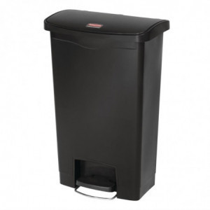 Caixote do lixo com pedal frontal Slim Jim preto - 50L - Rubbermaid