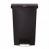 Caixote do lixo com pedal frontal Slim Jim preto - 50L - Rubbermaid