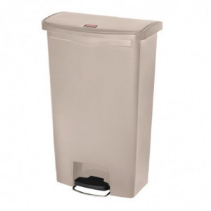 Poubelle À Pédale Frontale Slim Jim Beige- 68L - Rubbermaid