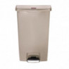 Front pedal slim Jim beige trash can - 68L - Rubbermaid