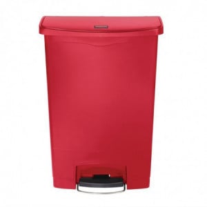 Caixote do lixo com pedal frontal Slim Jim vermelho - 90L - Rubbermaid