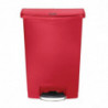 Caixote do lixo com pedal frontal Slim Jim vermelho - 90L - Rubbermaid