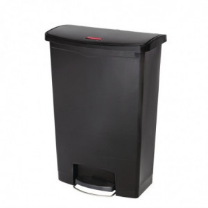 Caixote do lixo com pedal frontal Slim Jim preto - 90L - Rubbermaid