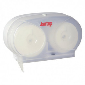 Duplo distribuidor de papel higiênico sem mandril - Jantex - Fourniresto