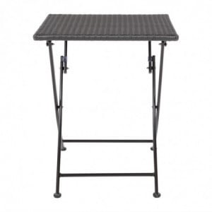 Folding square rattan table - 600mm - Bolero - Fourniresto