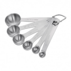 Set of 6 measuring spoons - Vogue - Fourniresto