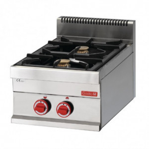 Two-burner gas stove to be placed 650 - Gastro M - Fourniresto