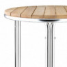 Round table in ash and aluminum 600mm - Bolero - Fourniresto