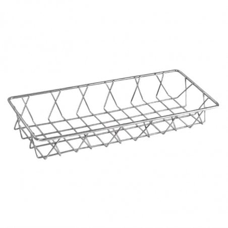 Stainless steel presentation basket 350 x 150 x 50mm - Olympia - Fourniresto