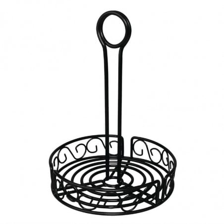 Black metal condiment holder - Olympia - Fourniresto