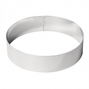 Stainless steel mousse ring 240 x 60mm - De Buyer - Fourniresto