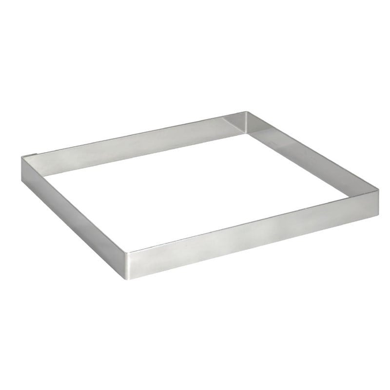 Círculo de torta quadrado em inox - L 200 x P 200mm - De Buyer