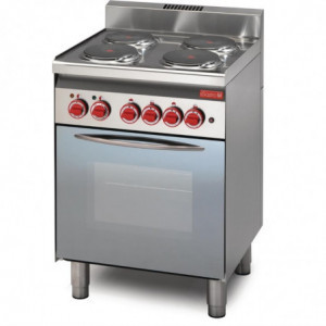 Four-burner Electric Range on Convection Electric Oven - P 600- Gastro M