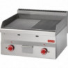 Electric griddle Half Smooth Half Grooved Plate - W 600 x D 600mm - Gastro M