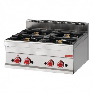 Gas stove with 4 burners 650 - Gastro M