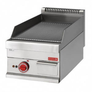 Electric griddle 650 with grooved plate - Gastro M - Fourniresto