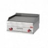 Plancha a gás 650 com placa lisa cromada - Gastro M - Fourniresto