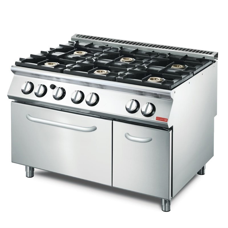 Six-burner stove and 700 Gas Oven - Gastro M