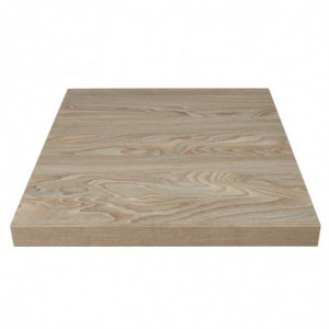 Square Light Wood Effect Table Top - L 600mm - Bolero