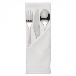 White cotton napkins 550 x 550mm - Pack of 10 - Mitre Luxury - Fourniresto