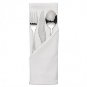 White polyester napkins - Pack of 10 - Mitre Essentials - Fourniresto