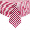 Square tablecloth with red checkered pattern in polyester 890 x 890mm - Mitre Essentials - Fourniresto