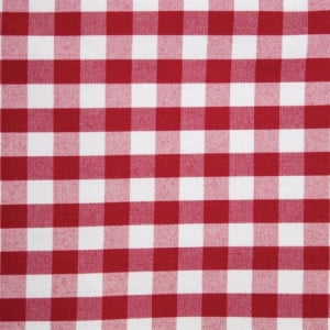 Square red checkered polyester tablecloth 1780 x 1780mm - Mitre Essentials - Fourniresto