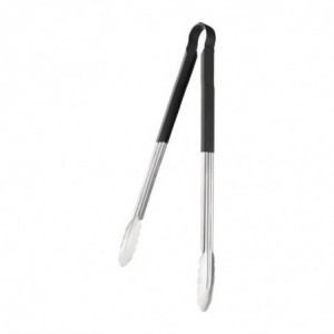 405mm black serving tongs - Vogue - Fourniresto