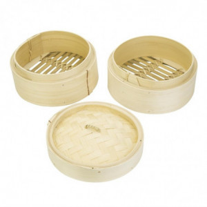 Cesto de vapor de bambu 15,2 cm - Vogue - Fourniresto