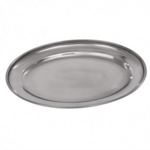 Plat de service ovale inox - 605mm - Olympia - Fourniresto