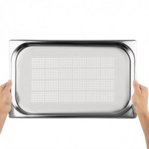 Bac Gastronorme inox perfurado GN 1/1 150mm - Vogue - Fourniresto