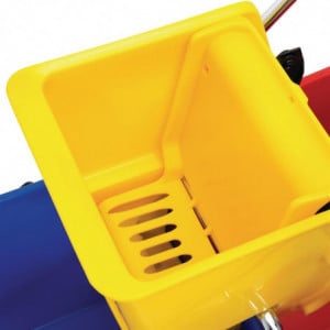 Double Mop Bucket with Wringer Press - Jantex - Fourniresto