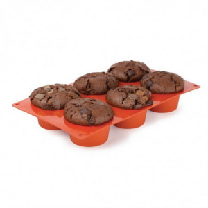 Forma de 6 muffins em silicone Formaflex - Pavoni