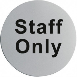 Sinalização de porta em aço inoxidável "Staff only" - FourniResto - Fourniresto