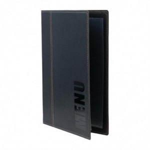 Black A4 menu holders with storage box - Set of 20 - Securit - Fourniresto