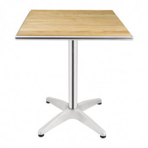 Square ash wood table 60 x 60 cm - Bolero - Fourniresto