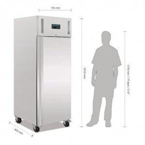 Stainless Steel 1-Door Freezer - 650 L - Polar - Fourniresto