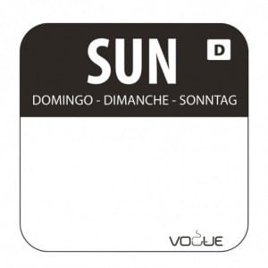 Etiquetas Solúveis para Alimentos "Domingo" - Caixa de 1000 - Vogue