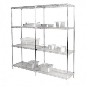 Set of 2 Metal Shelves - W 915 x D 457mm - Vogue