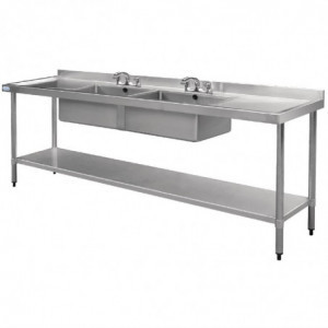 Stainless Steel Sink - W 2400 X D 600mm - Vogue