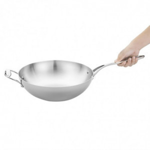 Triple Layer Flat Bottom Wok - Vogue - Fourniresto