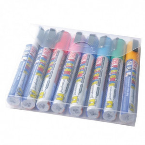 Set of 8 beveled chalk markers - Securit - Fourniresto