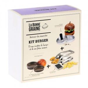 Burger Kit with Burger Press, Burger Bun Molds, and Fry Cutter - TELLIER