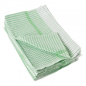 Set of 100 Green Dish Towels - FourniResto - Fourniresto