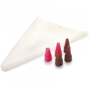 Saco de Confeitar em Silicone + 5 Bicos - Lacor